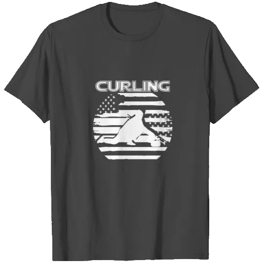 American Curling Curl Geschenk Gift Amerika USA T Shirts