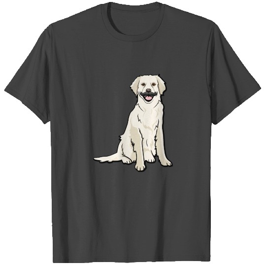 GOLDEN RETRIEVER WITH MUSTACHE T Shirts
