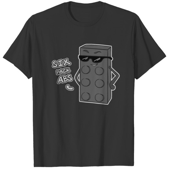 Six Pack Abs Brick Funny Fitness Ripped EMS T-shirt