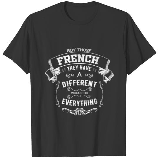 Boy those French white varrient T-shirt
