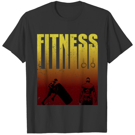 Fitness strong man tire flipping T-shirt