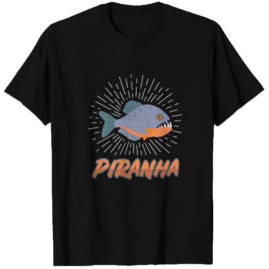 piranha piranja amazon aggressive blood fish gift T Shirts