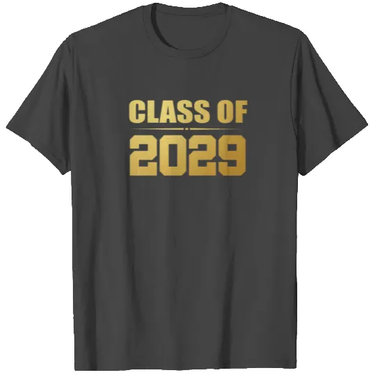 Class of 2029 Gold Cute Teen T Shirts