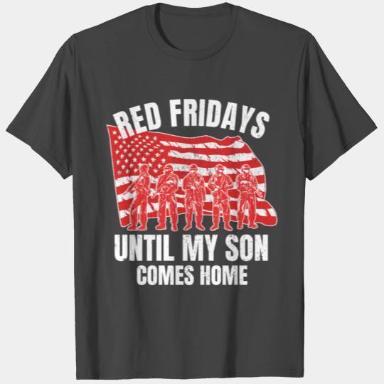 Red Friday Soldier Son Military Family Support T Shirts