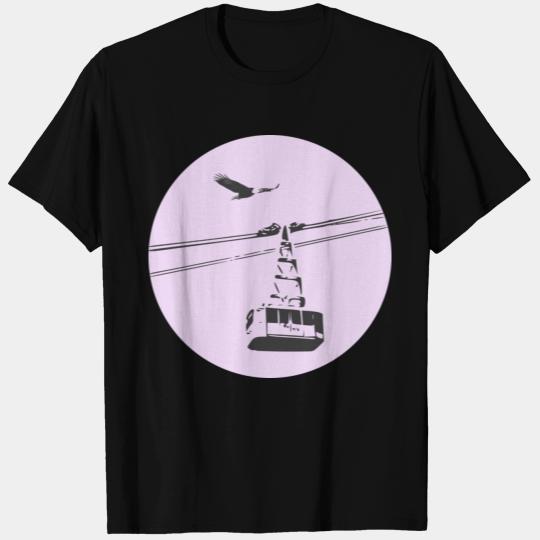 Gondola / cable car with eagle purple T Shirts