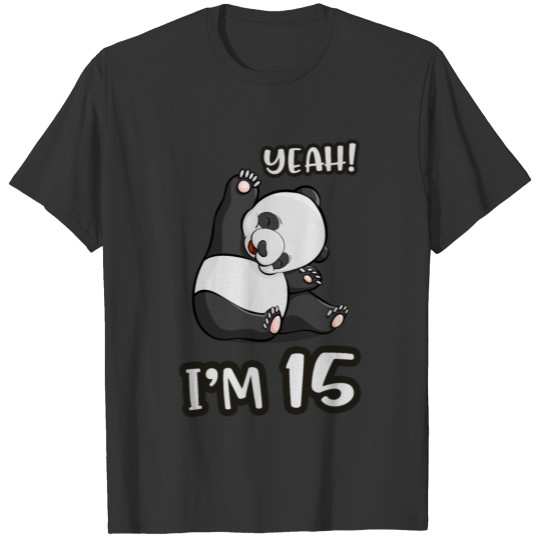 Panda girls 15th birthday panda gift Bear T Shirts