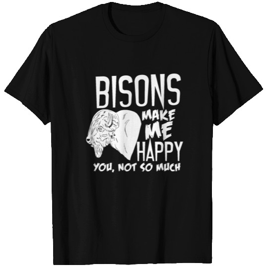 Bisons animal Happiness gift T Shirts