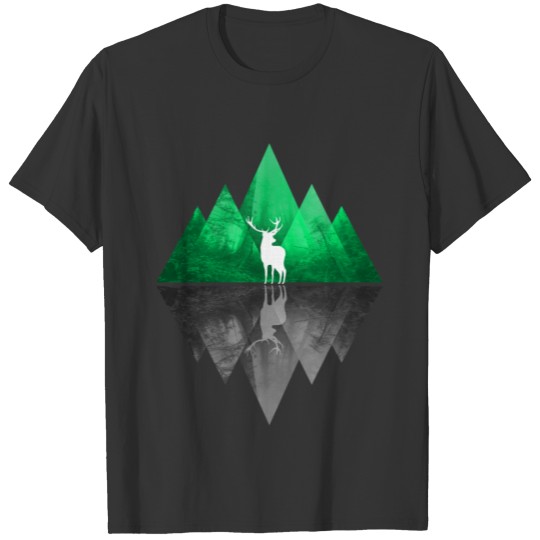 Deer Abstract Geometric Forest Outdoor Nature T Shirts