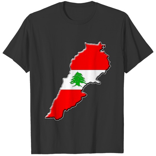 Lebanon Flag Map T-shirt