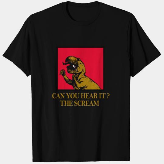 hear the scream Devil T-Rex dinosaur T Shirts