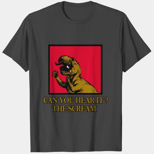 hear the scream Devil T-Rex dinosaur T Shirts