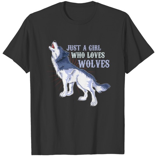 Wolf Wolves Girl Cute Cute howl gift T Shirts