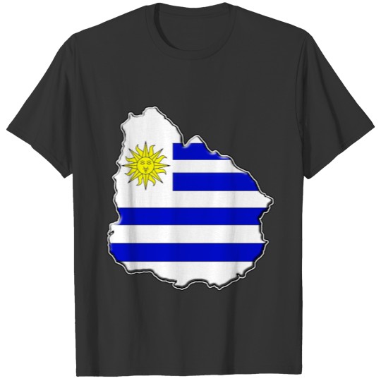 Uruguay Flag Map T-shirt