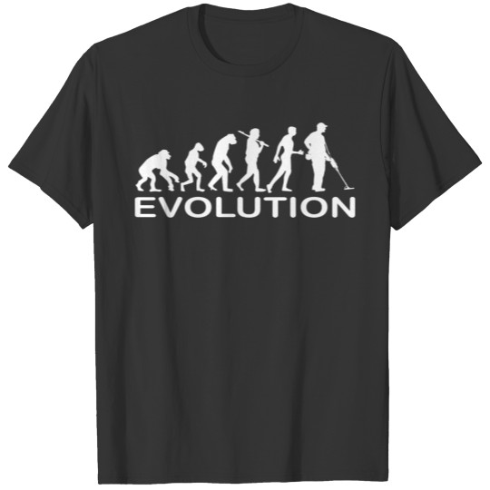 evolution of men metal detector gift idea T Shirts