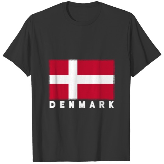 Denmark gift banner map flag T-shirt