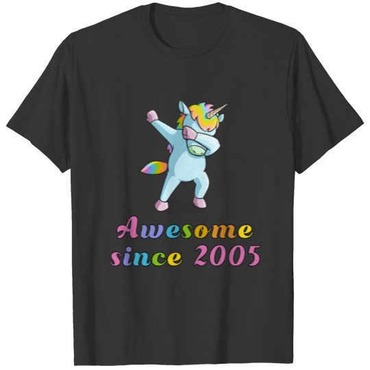 Unicorn great birthday gift since 2005 girl T Shirts