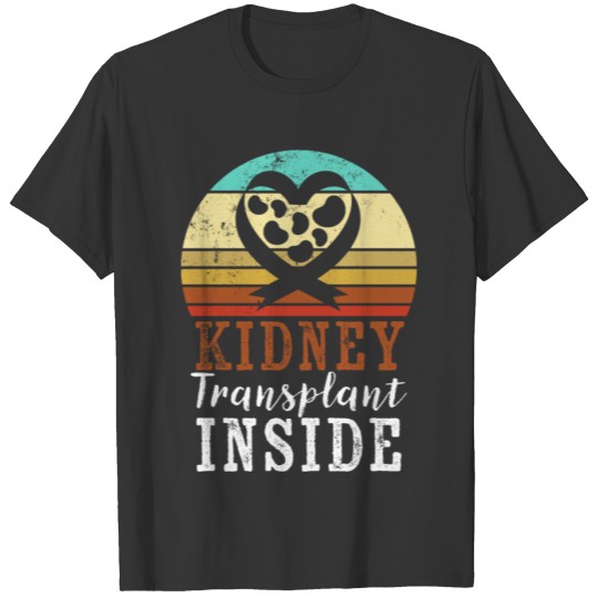 vintage sunset Kidney transplant Black Organ Gift T-shirt