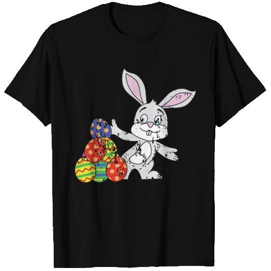 Retro Vintage Grunge Style Easter Bunny T Shirts