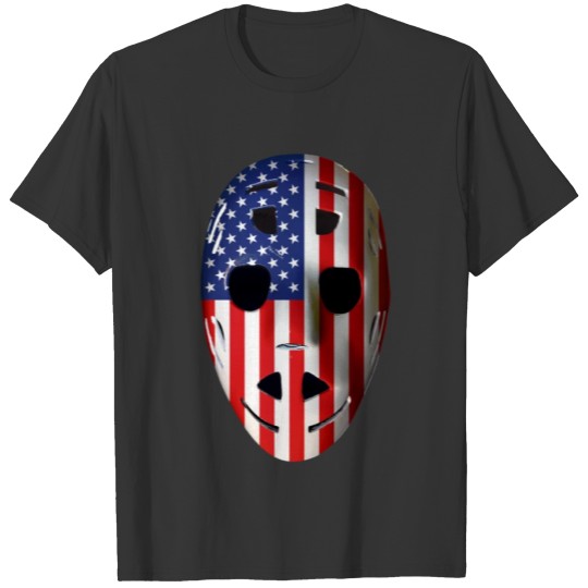 USA Flag Vintage Hockey Goalie Mask T Shirts