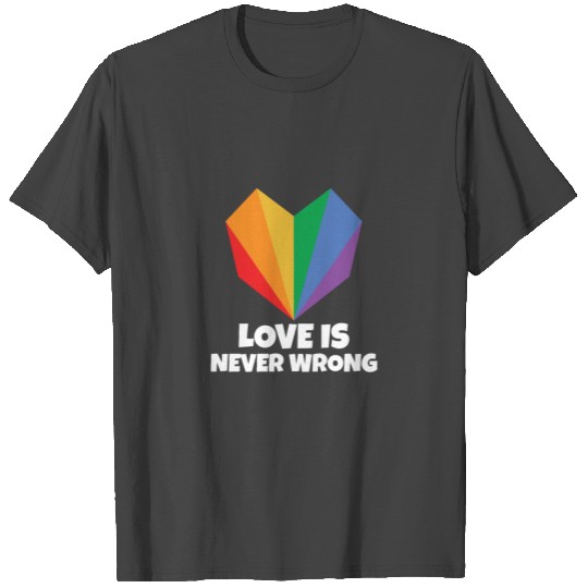 love rainbow heart gay lesbian marriage lgbt T Shirts