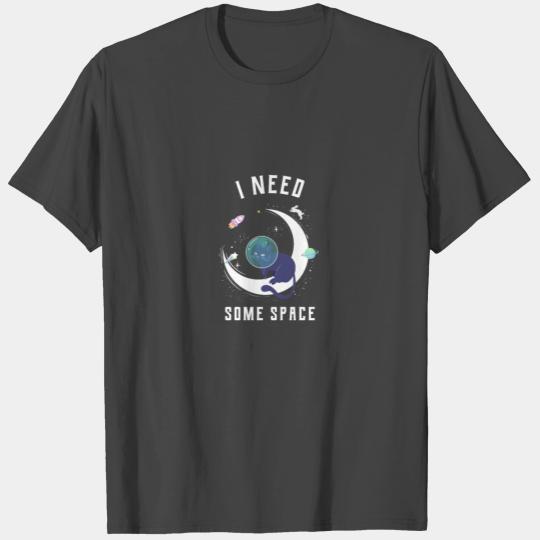 space cat astronaut galaxy stars milky way T Shirts