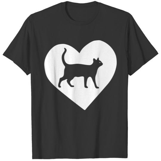 Heart with cat | A heart for cats | | left T-shirt