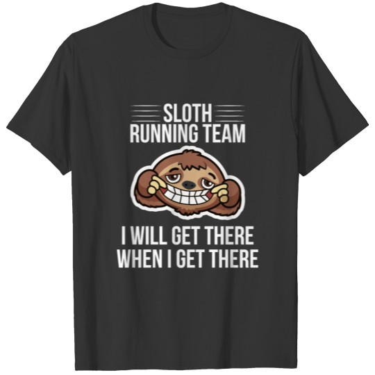 sloth running team T-shirt