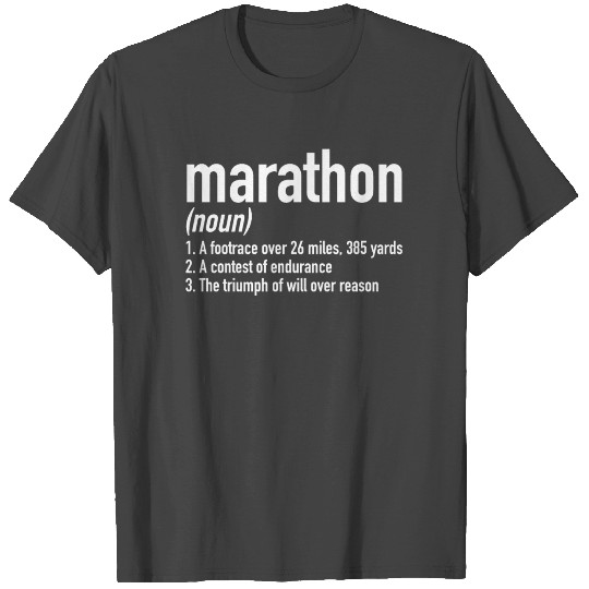 Marathon Definition | Marathon Running 26.2 Miles T Shirts