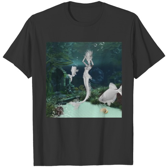 Wonderful mermaid with fantasy fish T-shirt
