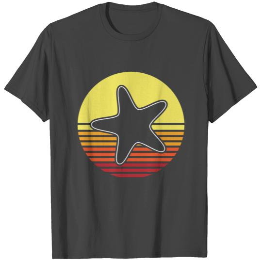 Starfish sea lake blue waves foam T Shirts