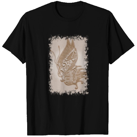 music butterfly beige T Shirts