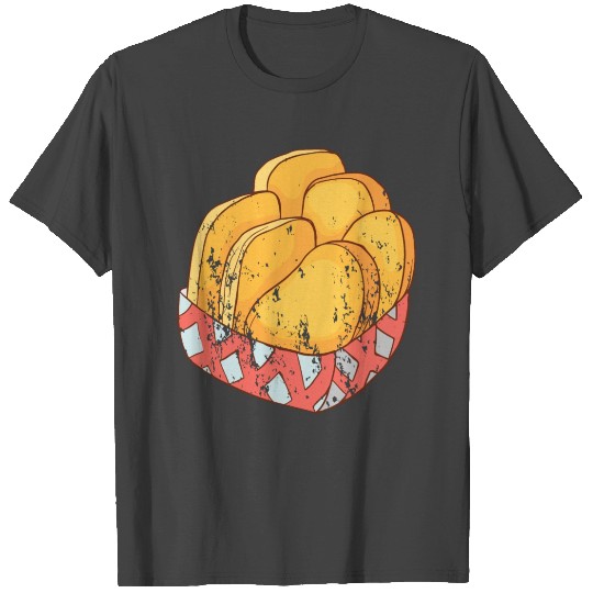 Retro Vintage Grunge Style French fries T Shirts