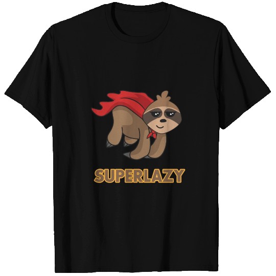 superlazy sloth chilling animal superhero force T Shirts