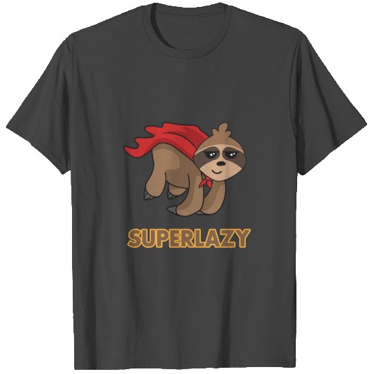 superlazy sloth chilling animal superhero force T Shirts