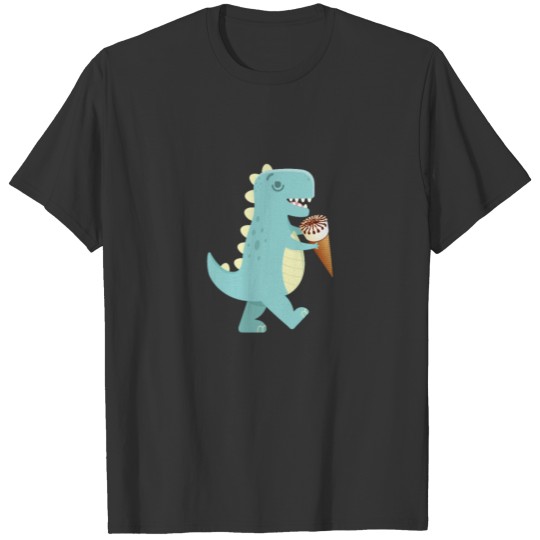 Tyrannosaurus Rex with Ice Cream T Shirts