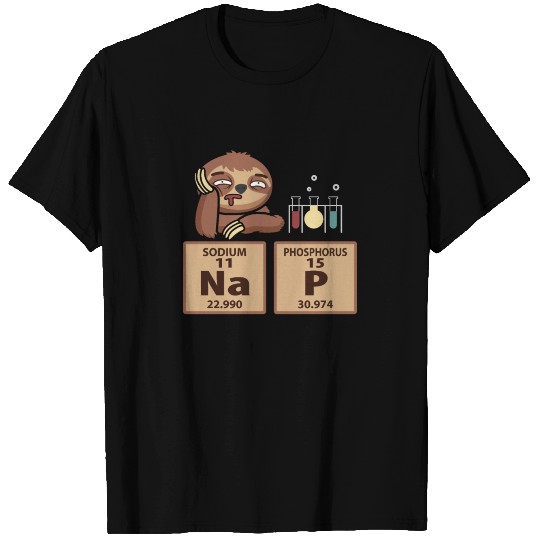 Funny Science Chemistry Sloth Discovered Nap T Shirts