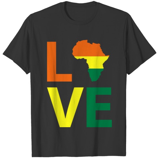 Africa Love, Black History, Afrocentric T Shirts