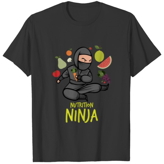 Nutrition Ninja healthy vegetarian vegetable gift T Shirts