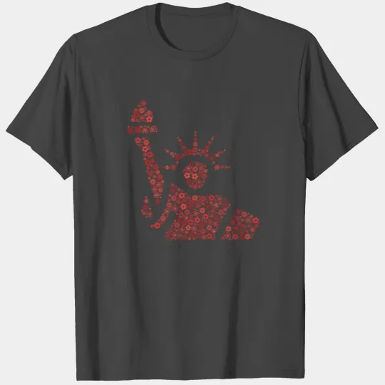 Statue of Liberty filled with different petals / f T Shirts