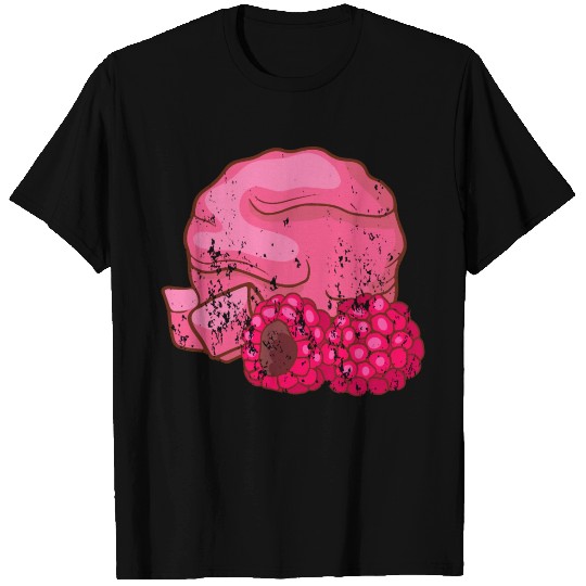 Retro Vintage Grunge Style Raspberry Ice cream T Shirts