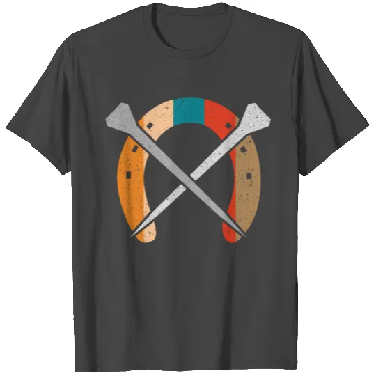 Vintage Horseshoe with nails - blacksmith T Shirts