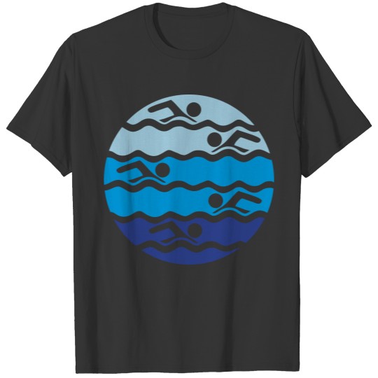 round circle pattern tracks swimming water sea vac T-shirt