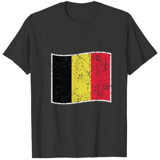Belgium gift flag flag map outline T-shirt