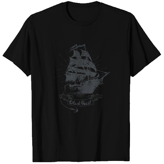 Black Pearl Ship - Pirates of the Caribbean T Shirts