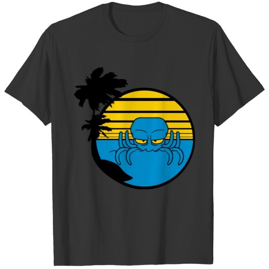vacation island vacation palms sun evil octopus oc T-shirt
