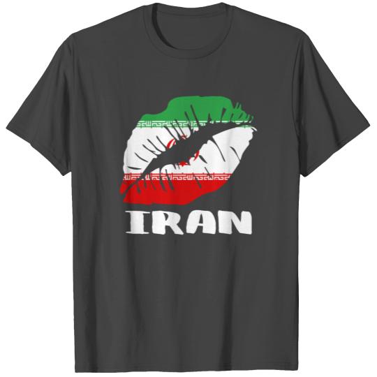 IRN Iran Kiss Lips T Shirts