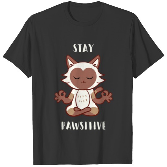 Yoga Cat Pun Positive Feline Love T Shirts