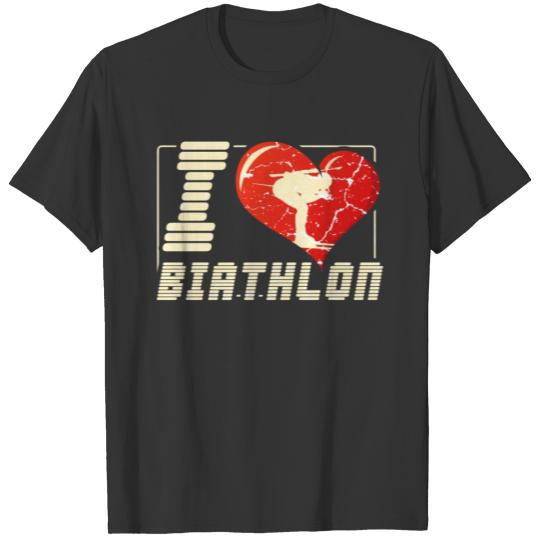 Biathlon Ski Winter Sports Retro Gift T-shirt