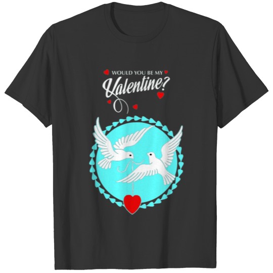 Love-Birds Valentine Hearts Fall in Love giftidea T-shirt