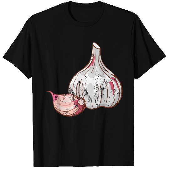 Retro Vintage Grunge Style Garlic cloves T Shirts